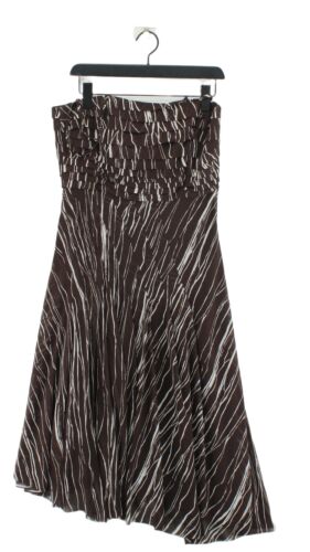 Elements/Amanda Wakeley Damen Midi Kleid UK 14 braun 100 % Polyester A-Linie - Bild 1 von 5