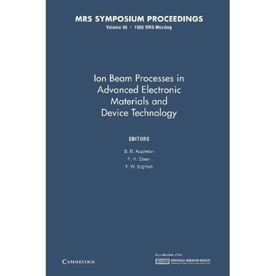 Ion Beam Processes in Advanced Electronic Materials and Device Technology: Volu 