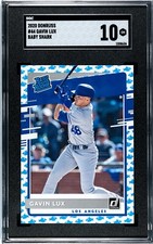 2020 Donruss #44 Gavin Lux BABY SHARK Variation SGC 10 GEM MINT RC