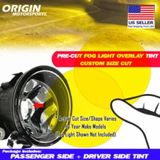 Yellow Precut Fog Light Overlay Tint Covers Film Fits Land Rover LR2 2007-2012