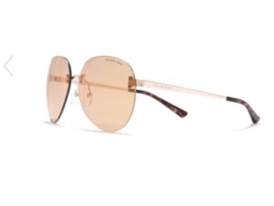 Michael Kors- Round Shield Sunglasses- Rose Gold, Pink Lenses BNWT MRSP $161