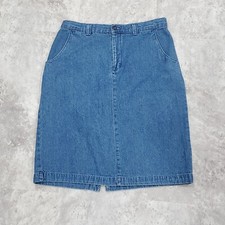 Lee Vintage Denim Midi Skirt Classic High Waist Jean Skirt Size 14 M
