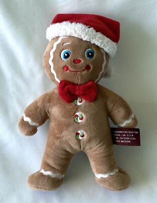Bearington Collection Gingerbread Man, 10” Holiday Stuffed