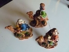 STATUINE PRESEPE IN RESINA/PLASTICA? -  3 RE MAGI + ANGIOLETTO cm 13