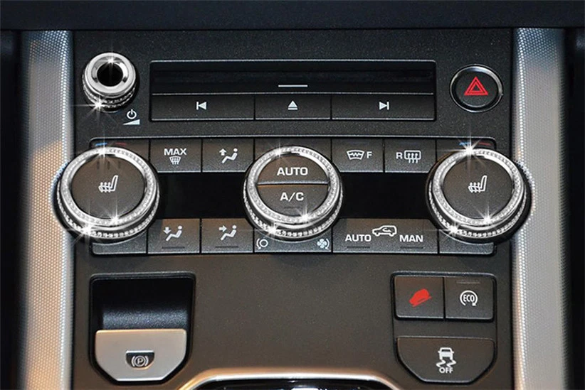 Cubierta de interruptor de volumen estéreo de CA de consola de cristal para Range Rover Evoque 12-18 Foto 2 de 3