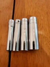 Snap On 1/4 Drive 1/4 9/32 11/32 7/16 Deep 6PT Sockets Lot Of 4