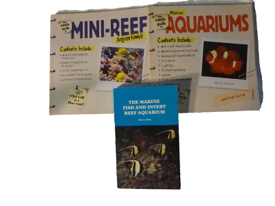 THREE (3) books on MARINE FISH, REEF & MARINE AQUARIUMS  by Kurtz & Thiel