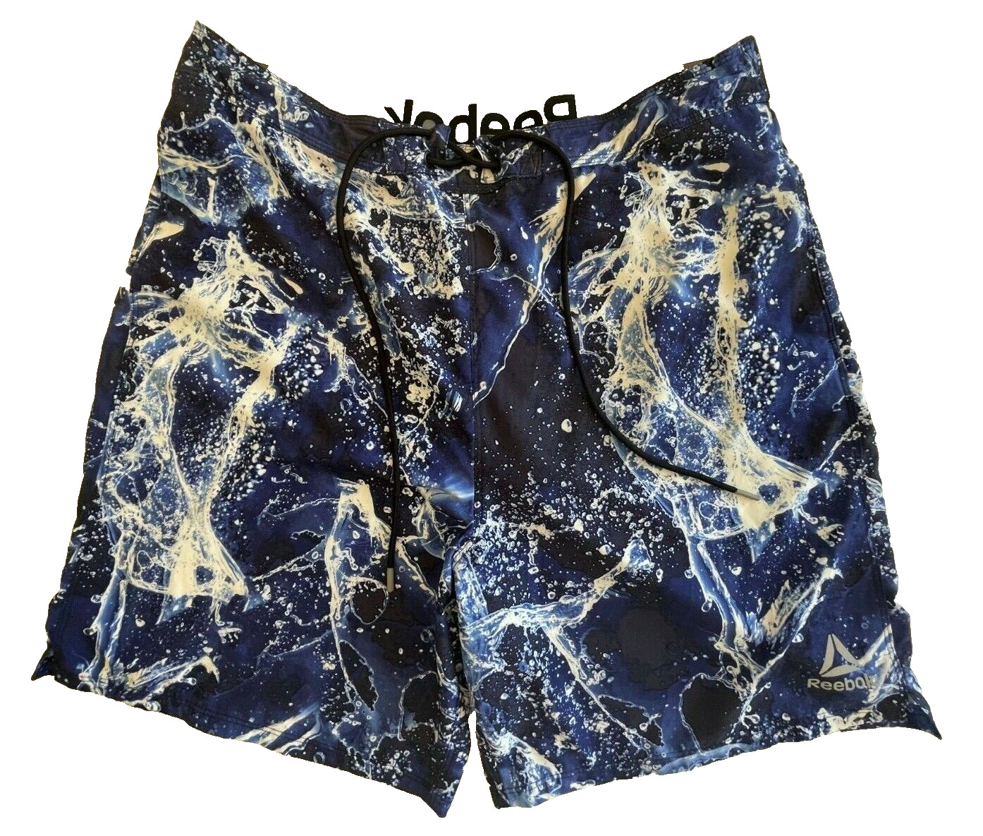 REEBOK Mens Blue Splash Print Swim/Board Shorts Sz 2X - Gem