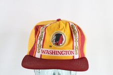 Vtg 80s New Era Washington Redskins Football Spell Out Trucker Hat Snapback USA