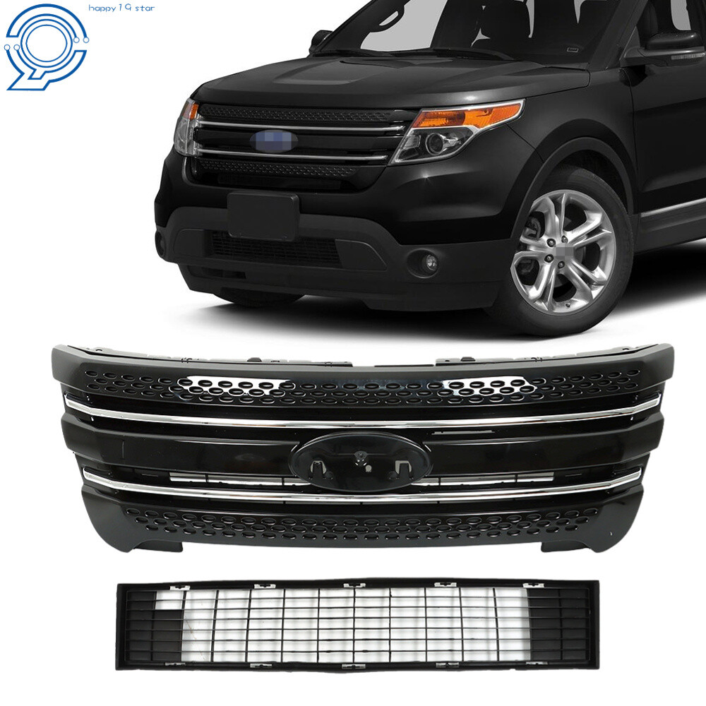 Fit For 2011-2015 Ford Explorer Front Bumper Upper Grille Assembly