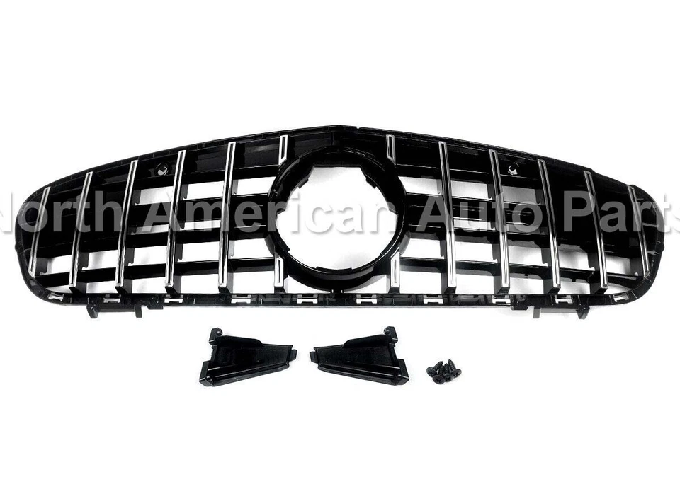 Se adapta a R231 SL550 SL450 GT GTR parrilla negro-cromo 2017 2018 2019 2020 parachoques nuevo Foto 3 de 4