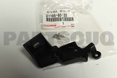 8119560120 Genuine Toyota RETAINER, RH HEADLAMP PROTECTOR, LWR RH