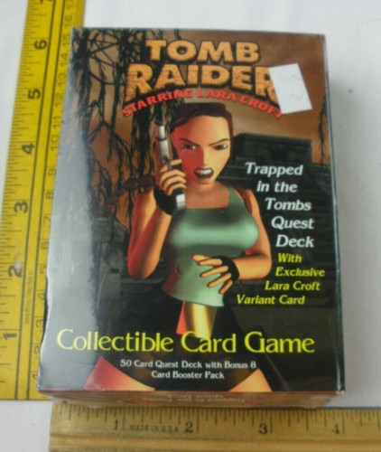 Tomb Raider Collectible CardGame Trapped in the Tombs Quest Deck sealed 1999 CCG