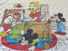 Vintage 1970's Mickey Mouse Club Chores Pillowcase Donald Daisy Minnie  Boys