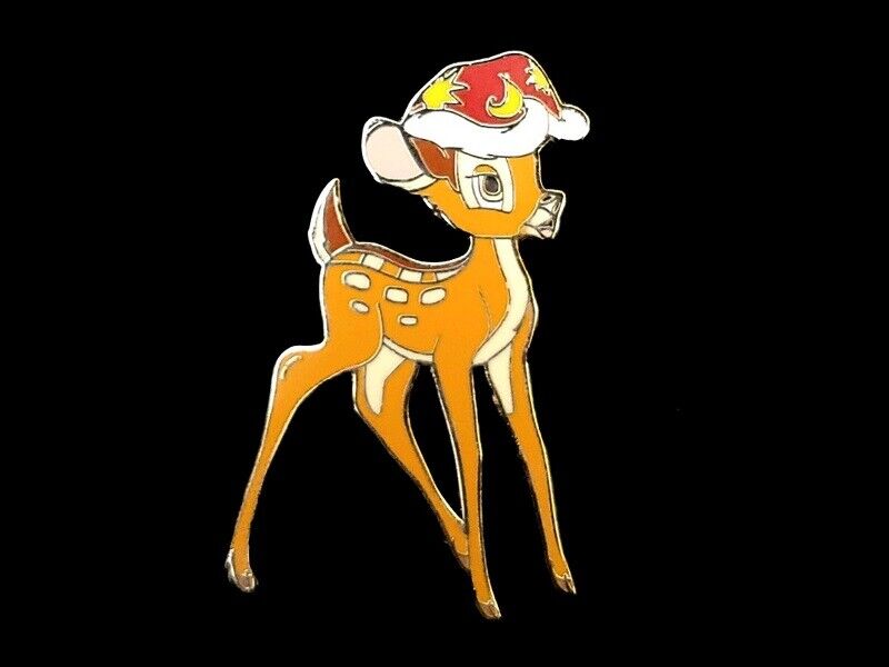 Disney Pin #92968 DLRP Noel Christmas 20th Anniversary - Bambi in Santa Hat