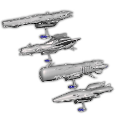 4 Zentraedi Ships Macross Robotech in 11.8in length Models Kits
