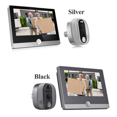 1080P 4.3in HD Smart Wifi Peephole Doorbell Camera Digital Intercom Viewer D7R4