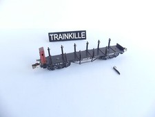 392.1 MARKLIN ANCIEN METAL HO WAGON PLAT A BOGIES A RANCHERS