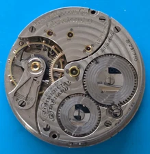 16 SIZE BALL WALTHAM COMMERCIAL STD  MODEL 1899 17J POCKET WATCH MOVEMENT PARTS