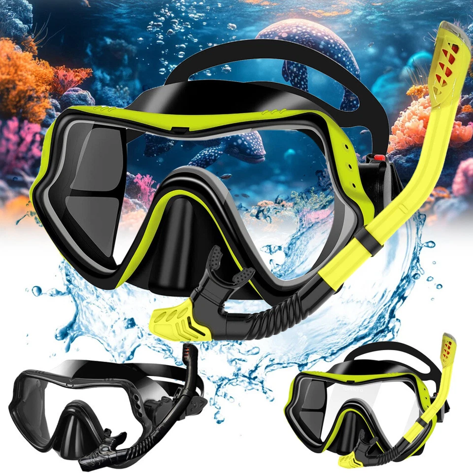 Profi Erwachsene Schnorchelset Anti-Fog Taucherbrille Schnorchel Tauchmaske Set - Bild 1 von 4