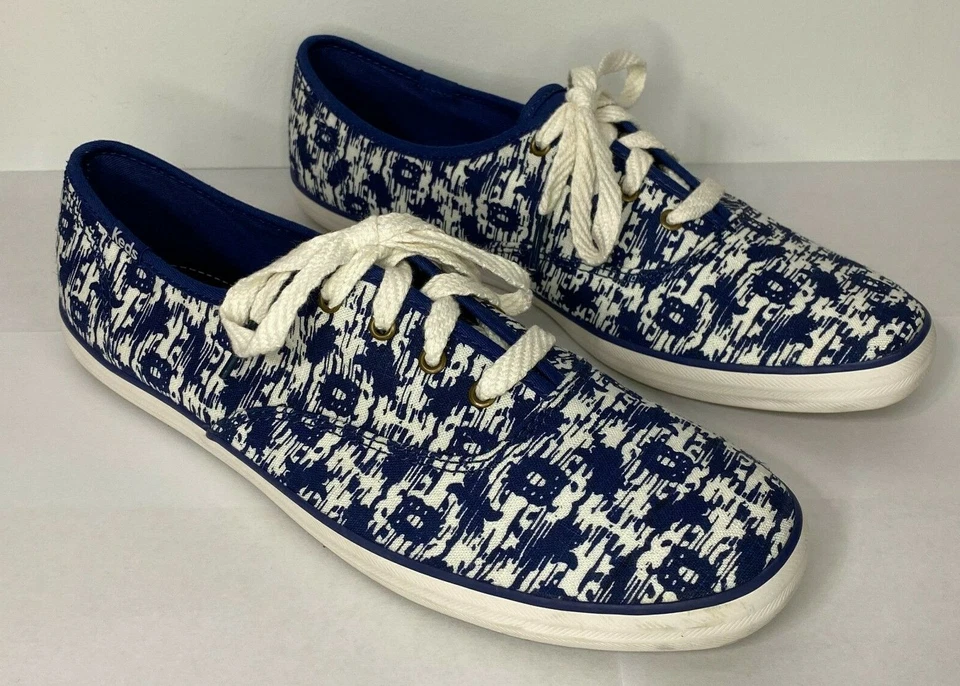 Zapatillas Tenis Keds Para Mujer 9.5 Azul Crepúsculo Blanco Champion Ikat Oxford Foto 2 de 4