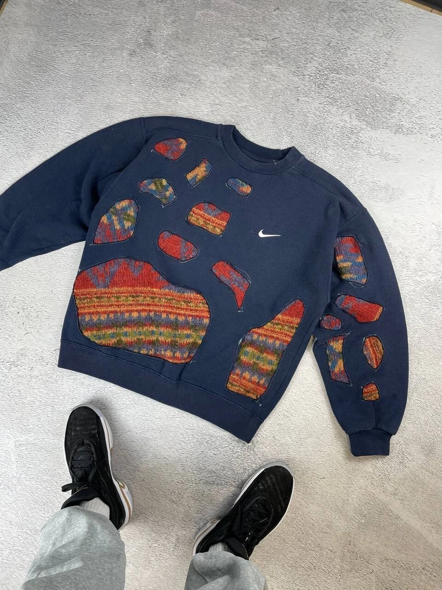 Vintage Nike y2k custom sweatshirt Coogi style mohair oldmoney eBay
