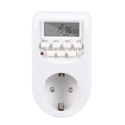 Digital Electronic Timer Socket Outlet Programmable Timing Socket 10A 2200W EU P