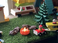 Vintage Fisher Price Little People Inspired - CAMP FIRE ACCESSORY LOT!
