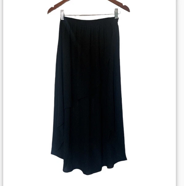 Forever 21 Falda Alta Baja Tulipán Negra Transparente Talla S Foto 2 de 4