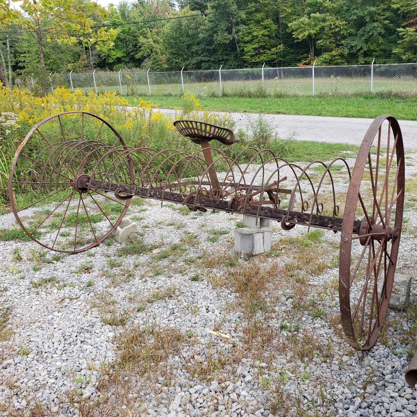 Antique Horse Drawn Hay Rake Vintage Farm Amish eBay