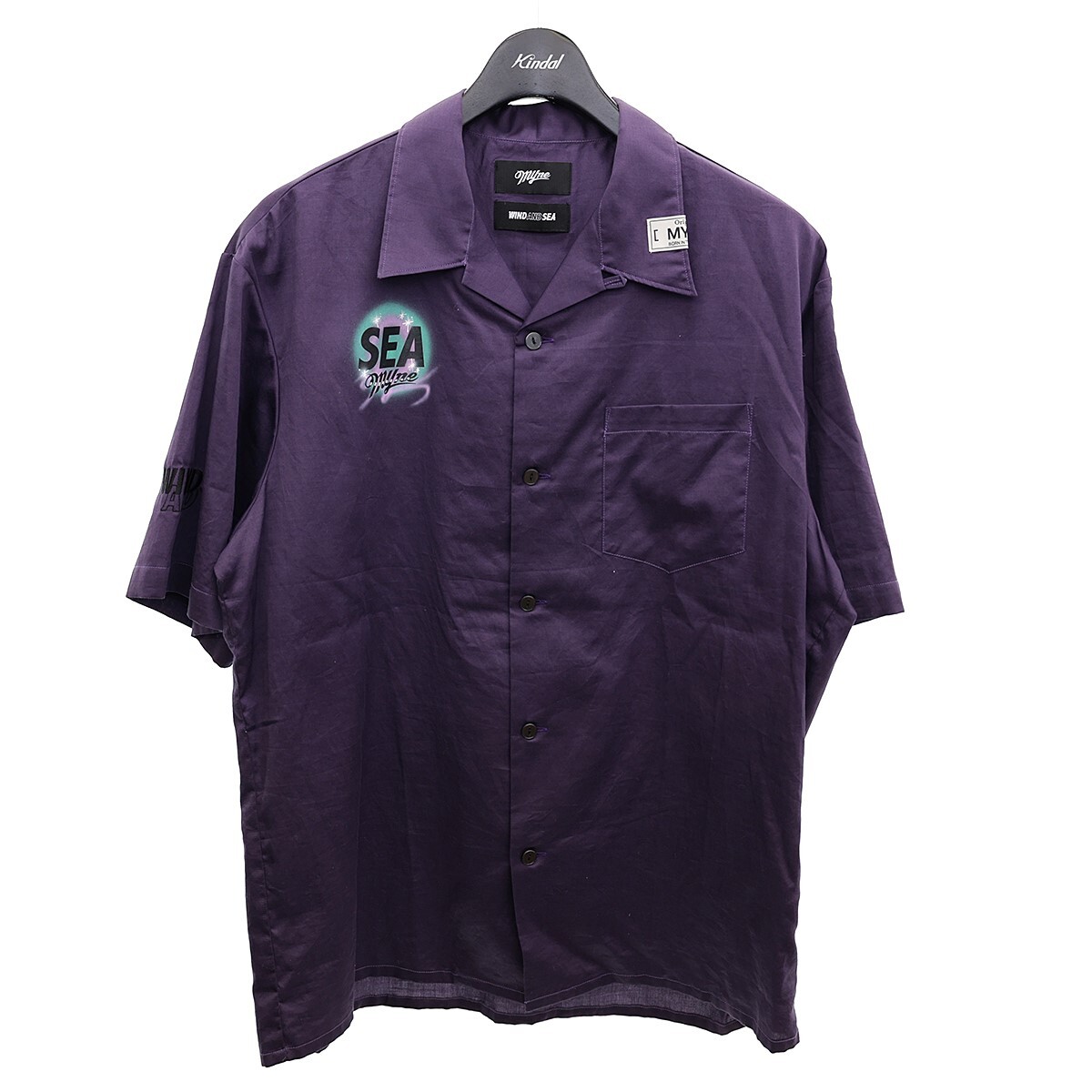 Wind And Sea Myne Open Collar Shirt WDSMY103 Purple Size S Used | eBay