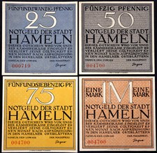 HAMELN 1921 Nice serials! "Septuplets Memorial" Complete Series German Notgeld