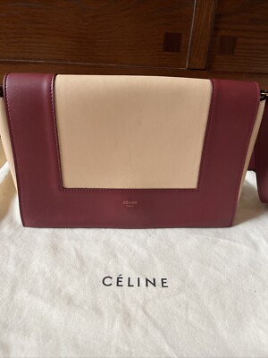 CELINE Shiny Smooth Calfskin Medium Frame Shoulder bag
