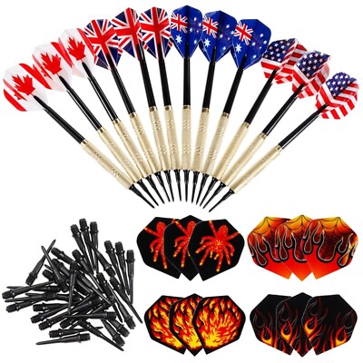 Dartpfeile Set, 12 Stück, Soft Dart, Elektronisch, Dart Flights, Ersatzspitzen