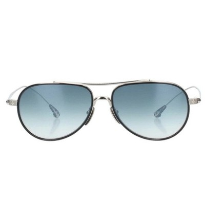 CHROME HEARTS Bone Prone V CH Plus Temple Aviator Sunglasses Silver Black Auth