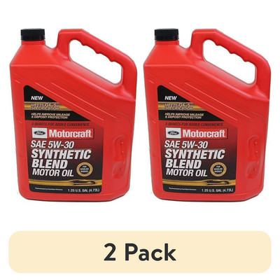 (2 pack) Motorcraft Synthetic Blend Motor Oil, 5W-30 - A premium-quality motor o