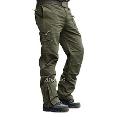 Men's Casual Cargo Pants Military Army Combat Trousers Outdoor Hiking Pants