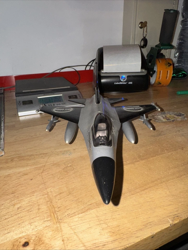 Harley Davidson F-16 Falcon Fighter Jet Motorcycle Collector Spec Cast Bank GIFT - Image 4 of 4