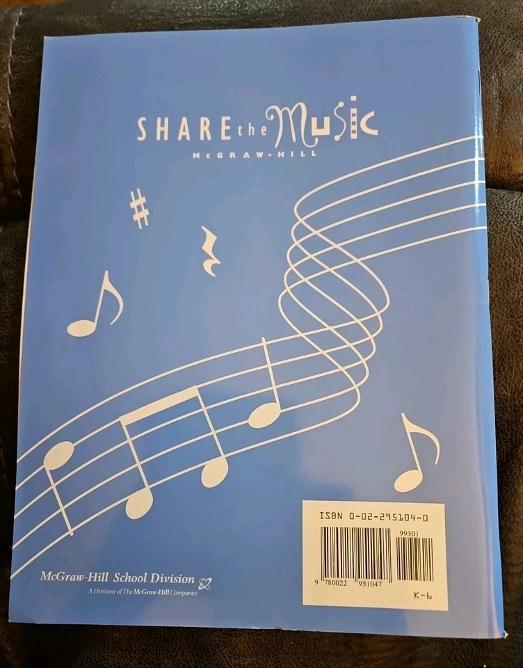 Share the Music Grade K - 6 Songs to Sing & Read by McGraw Hill (1998, SC) - Image 2 of 4