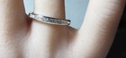 SOLID 10K WHITE GOLD RING/ BAND WITH 12 ROUND BRILLIANT CUT NATURAL DIAMONDS — photo 4