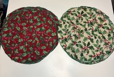 Handmade Holiday Placemats 14  With Holly Pattern Set Of 11