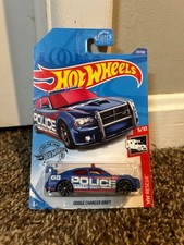 2020 Hot Wheels #217 HW Rescue 5/10 DODGE CHARGER DRIFT Blue w/Gray Trap5 Spokes