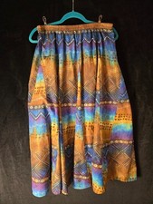 Chicos Size 1 Vintage bohemian Maxi skirt Gypsy Hippie " Whimsagoth" S Western