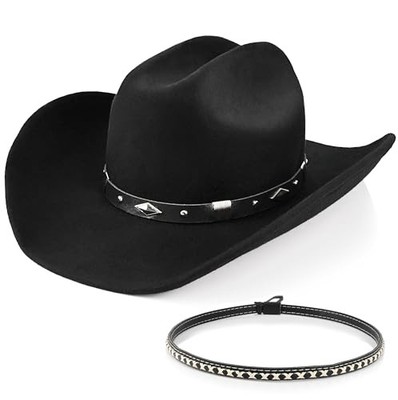 6978 100% Wool Western Cowboy Hat For Men\'s Women\'s Classic Fedora 100% Wool Western Cowboy Hat for Men Women Classic Fedora  main image 3
