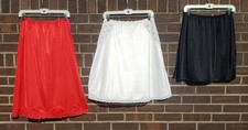 Lot of Three Vintage Half Slips Size Large Vanity Fair SEARS Sissy Fem Red Black
