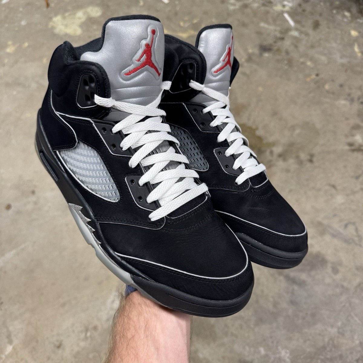 Sz 11 - Air Jordan 5 Retro OG Black Metallic Reimagined - Pre