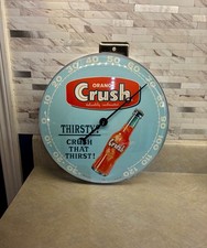 Vintage Style 12 inch Round ORANGE CRUSH SODA Thermometer / sign - Kitchen Item