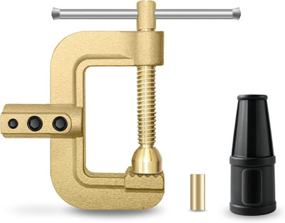 Welding Ground Clamp, Solid Brass Heavy Duty Screw-Lock C-Style Earth