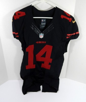 2016 San Francisco 49ers Chris Harper #14 Spiel Ausgabe Schwarz Trikot Colorrush
