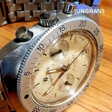 Junghans Olympic Date Chronograph Handaufzug Herrenuhr Vintage Sammler